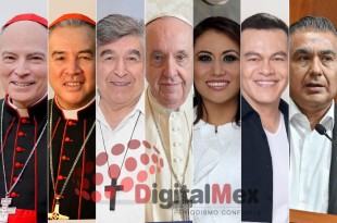 Carlos Aguiar, Francisco Robles, Felipe Arizmendi, Papa Francisco, Ruth Salinas, Juan Zepeda, Octavio Martínez 